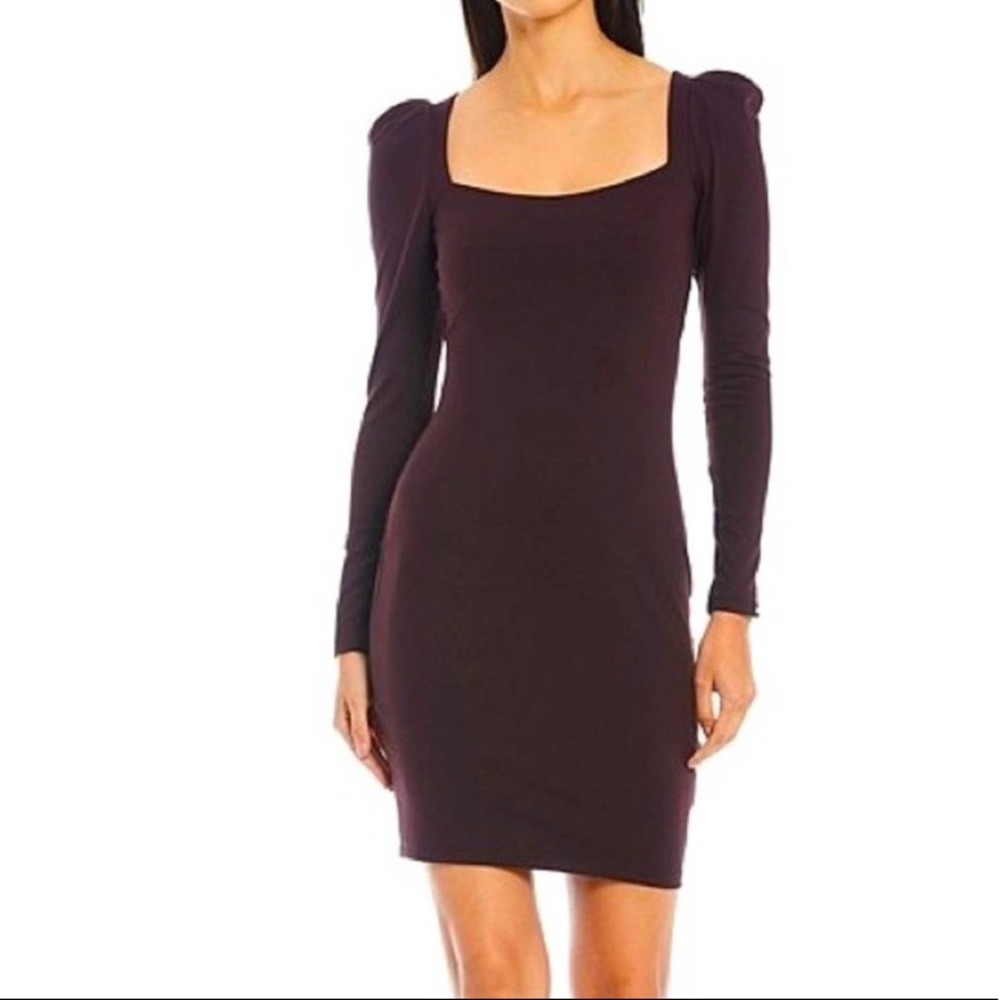 Susana Monaco Square Neck Puffed Sleeve Dress